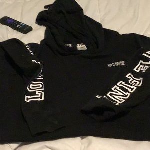 Cropped PINK Victoria secret sweater